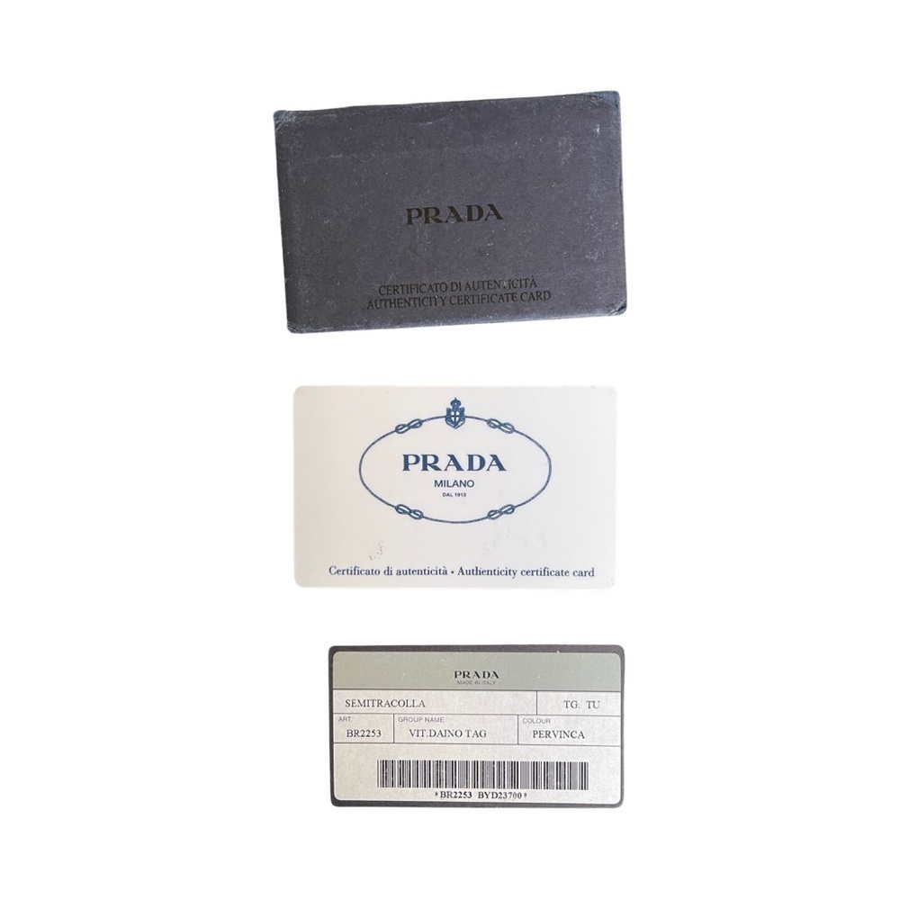 Prada Vitello Daino Blue Leather Hobo Bag - Picture 11 of 14